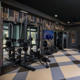 a gym with exercise equipment